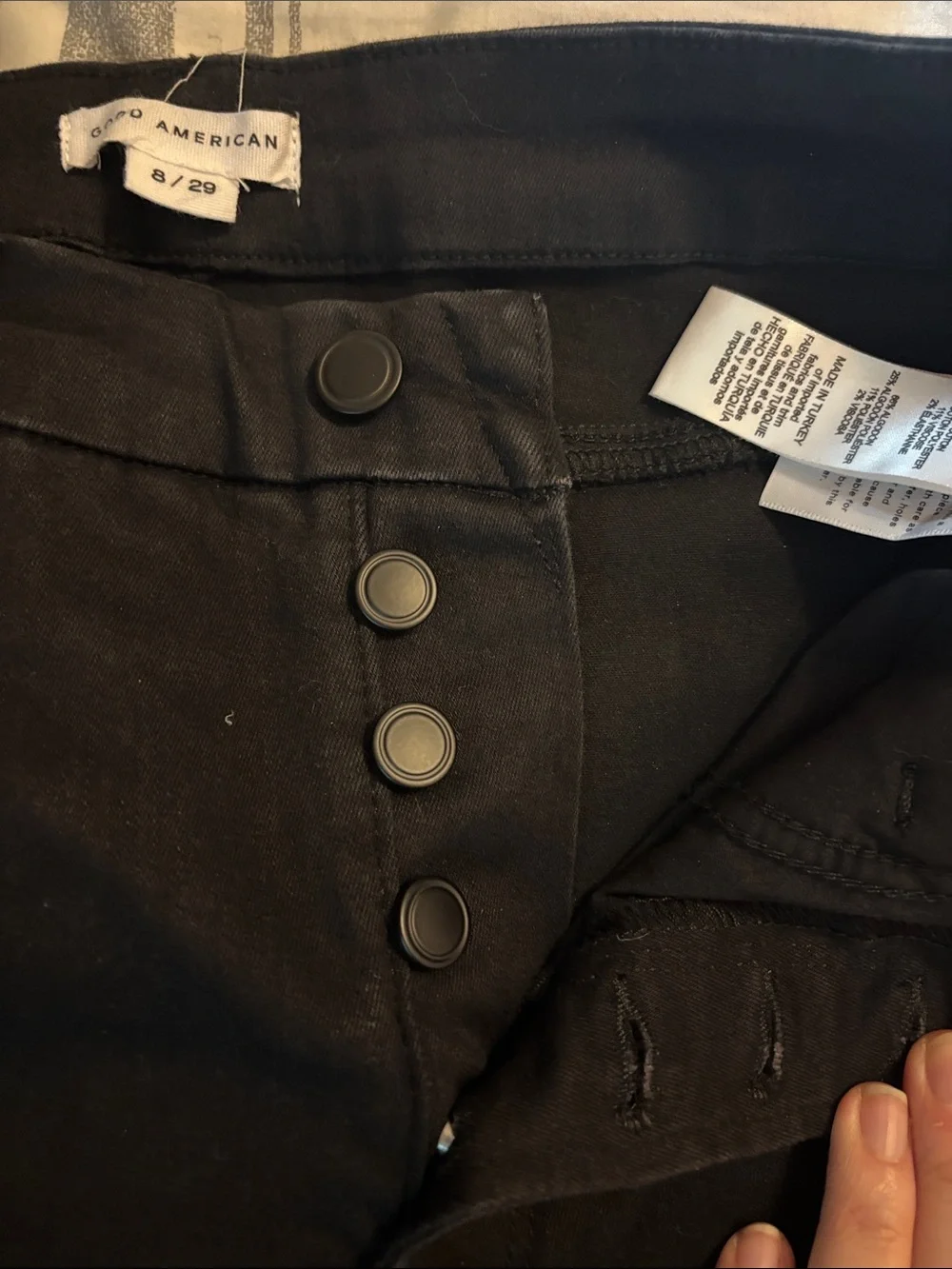Good American Black Good Legs Skinny High-Rise Jeans 8/29 - Picture 3 of 6